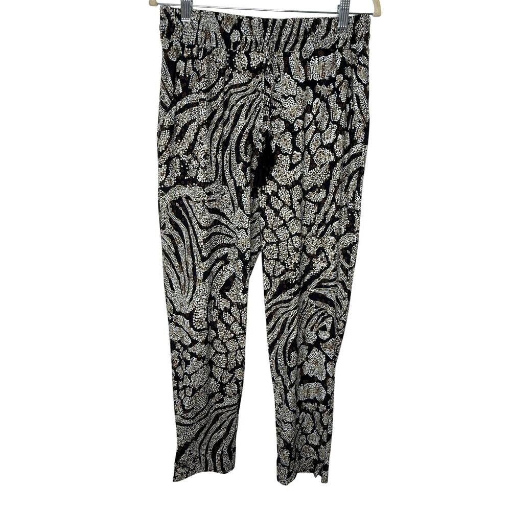 NEW Tommy Bahama Playa Brava Beach Pants Black White Print UPF 50 Size S